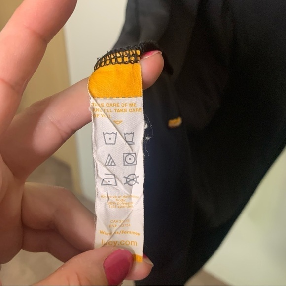 Lucy Black Dolman Sleeve Dress Size Small FLAW - Picture 8 of 11